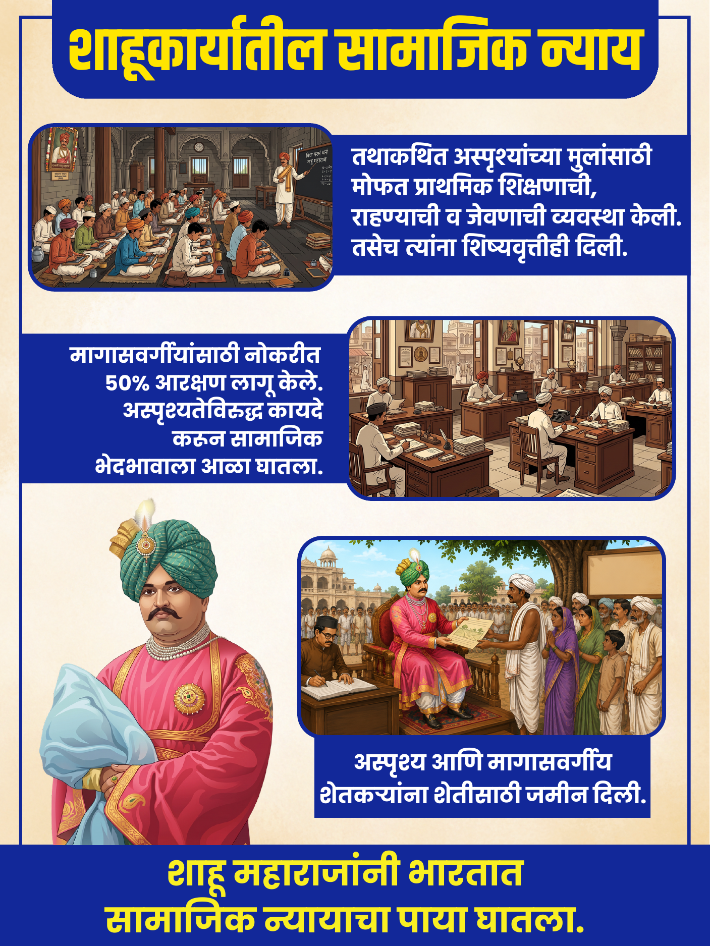 राजर्षी शाहू महाराज जयंती पोस्टर - संविधान जागर अभियान